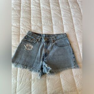 Vintage Levi’s shorts fits like a 25, cut them myself